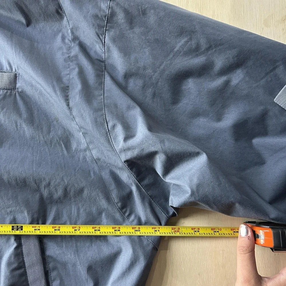Vintage Amati Jacket Mens Big 3X Gray Bomber Elastic Waist Zip Lined Windbreaker